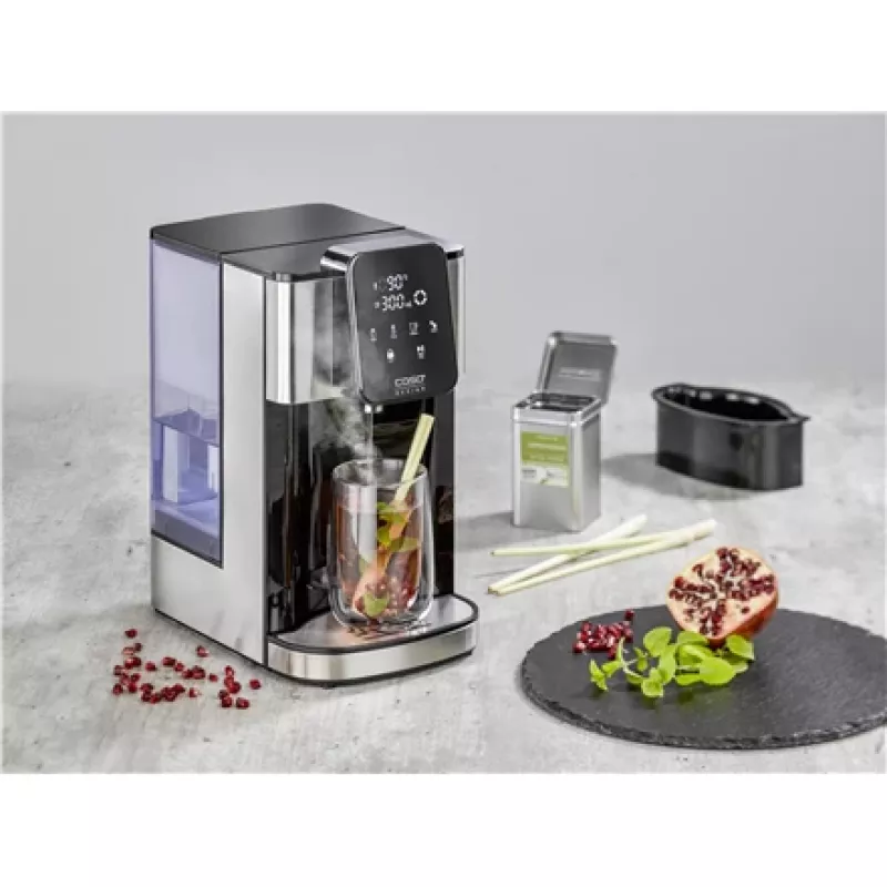 Hervidor eléctrico Caso dispensador de agua caliente Turbo HW 1660 — 4 L, 2600 W, negro/acero inoxidable