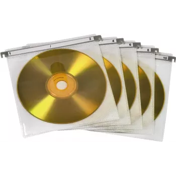 Fundas protectoras dobles para CD/DVD Hama, 50 uds., Blanco, 2 discos