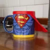 Thumbs Up taza Superman con capa, imagen individual, 0,25 l, azul, rojo, cerámica, silicona, universal, 1 ud.