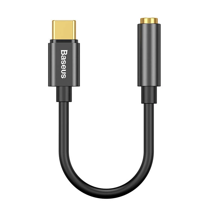 Adaptador de cable Baseus CATL54-01 Type-C a 3,5 mm, Negro