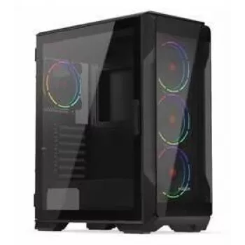 Caja de PC KRUX HEKO KRXD001 torre Midi ATX, cristal templado, RGB, compatible con ATX, GPU hasta 34 cm, disipador de CPU 165 mm