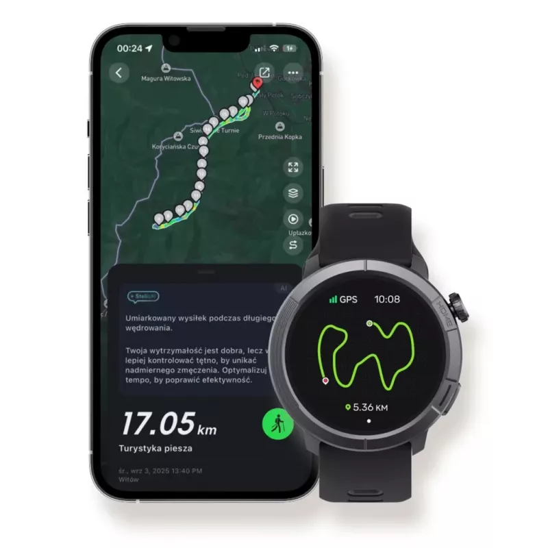 Reloj de pulsera Stelio STSWA102BT Activ Pro GPS 46 mm caja de titanio negra