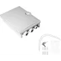 Helos 372088 Caja de conexión doméstica FTTH, máx. 24 fibras, 6x LC/QD o SC/DX