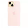 Funda de silicona con MagSafe para iPhone 15 - Rosa claro