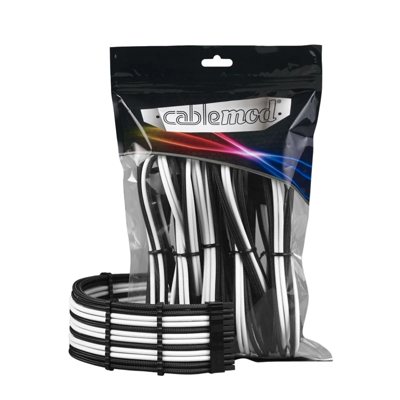 CableMod PRO ModMesh 12VHPWR kit de extensión de cables CM-PCAB-16P3KIT-NKKW-3PK-R-SS, negro/blanco