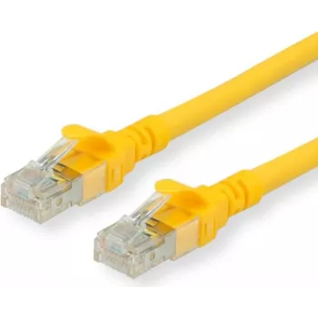 ROLINE - cable de parcheo - RJ-45 (M) a RJ-45 (M) - 1 m - UTP - CAT 6a - libre de halógenos, inyectado, conductor flexible - amarillo (21.15.2721)