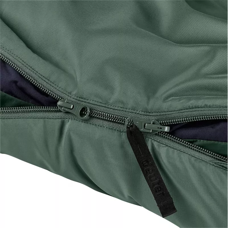 Saco de dormir momia DEUTER Orbit SL +5 °C / 41 °F — 750 mm de ancho, 480 mm de profundidad, Ripstop-PES, verde