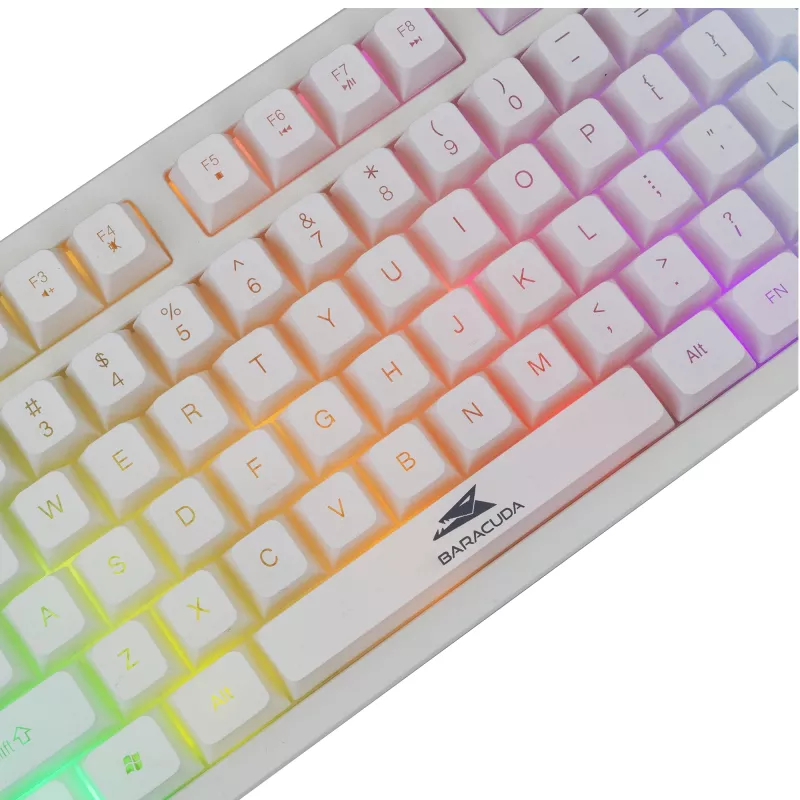 Baracuda Krill teclado gaming de membrana blanco KRILL-W, US, USB