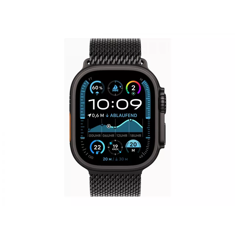 Apple Watch Ultra 2 GPS + Cellular 49mm carcasa de titanio negro con correa Milanesa de titanio negro - M