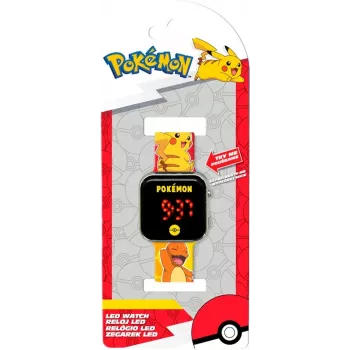Reloj de pulsera Kids Euroswan LED Pokémon POK4435 — reloj infantil digital LED con diseño de personaje