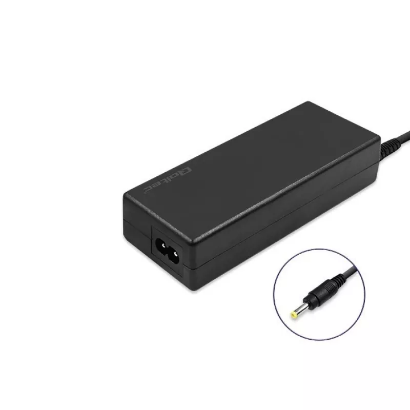 Fuente de alimentación QOLTEC 51038 65 W para portátil, 19 V 3,42 A, AC-DC, 220–240 V, interior, negra
