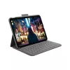 Teclado Logitech Folio delgado gris Bluetooth QWERTZ suizo para iPad