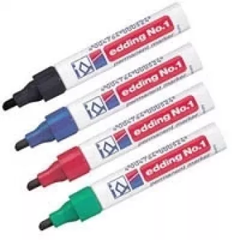 Rotulador permanente Edding 10 n.º 1, punta 1,0–5,0 mm, colores surtidos