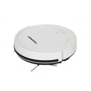 Robot aspirador BLAUPUNKT RVC201 — redondo, blanco, depósito sin bolsa de 0,5 litros, 55 minutos de autonomía