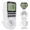 Temporizador electrónico QOLTEC PC0628 con pantalla LCD, cuenta atrás de 24 horas