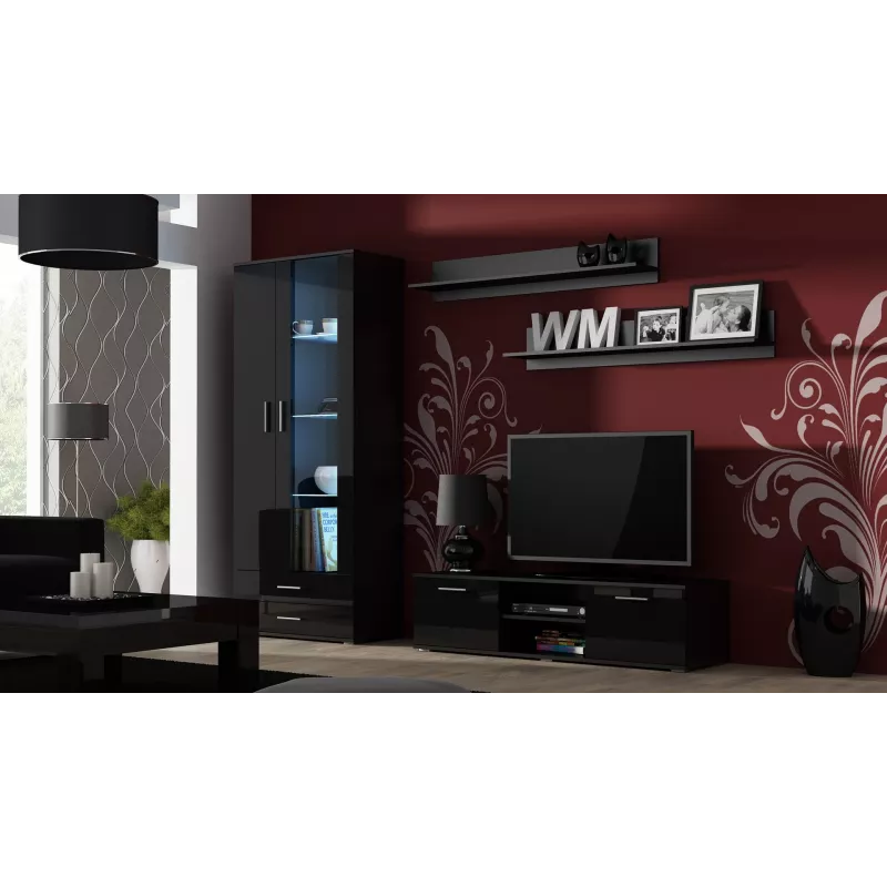 Soporte de TV Cama SOHO 140 negro/negro brillante