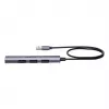 Hub USB Unitek H1208CGY01 — 4 puertos USB 3.0 (5 Gbit/s), compatible con USB 2.0, aluminio