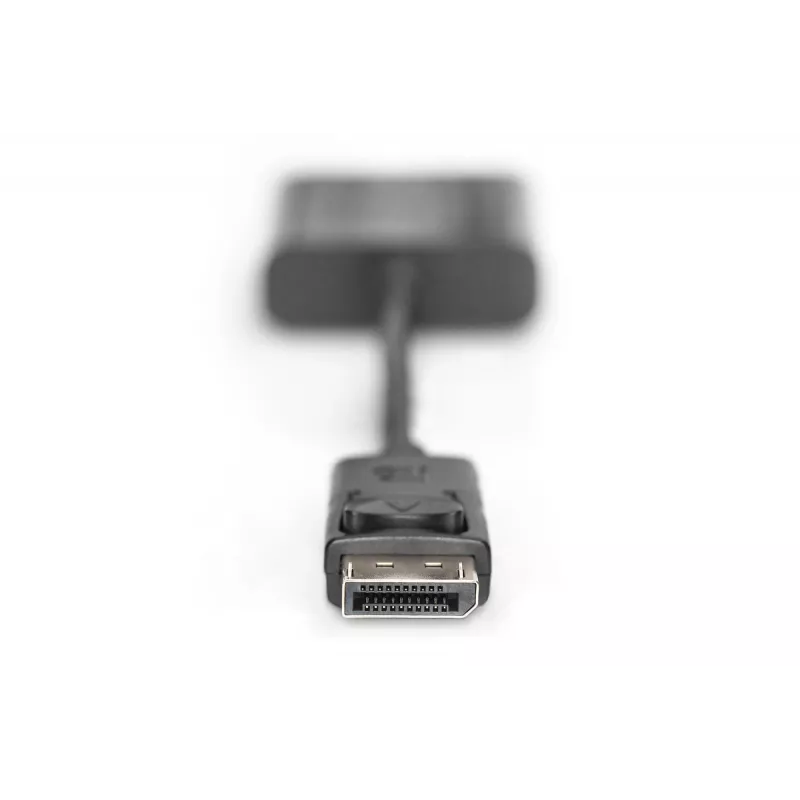 Cable adaptador DisplayPort Assmann. DP - HD15 M/H. 0,15 m. con bloqueo. Compatible con DP 1.1. UL. azul. sin apantallamiento. 32AWG (AK-340410-001-S)