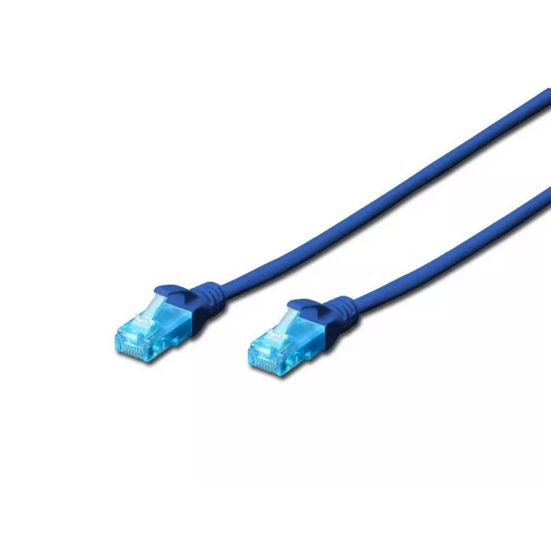 Digitus cable de red Cat5e U/UTP 0,25 m azul U/UTP (UTP)