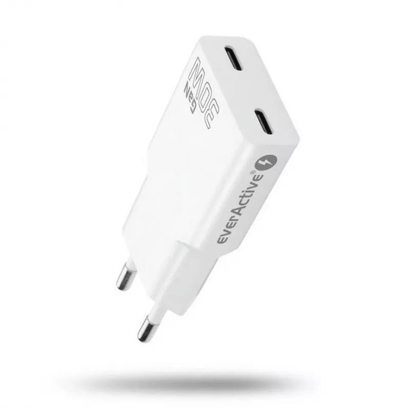Fuente de alimentación everActive SC-385Q Super slim QC 4 Fast Charging — cargador USB de carga rápida, diseño compacto