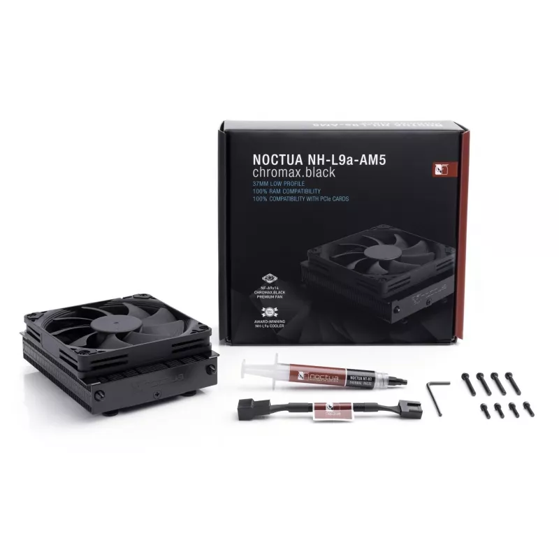 Disipador de CPU Noctua NH-L9A-AM5 CHROMAX.Negro 9,2 cm 600-2500 rpm