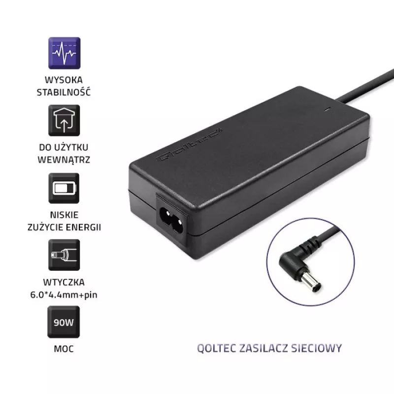 Qoltec 50088.90W fuente de alimentación para interior negro