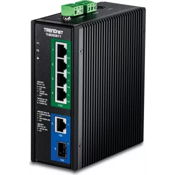 TRENDnet TI-BG50611 - versión v1.0R - switch - industrial - 4 x 10/100/1000/2.5G (PoE++) (TI-BG50611)