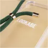 Funda con collar para teléfono Lookabe para iPhone 7/8 Plus — oro con correa verde