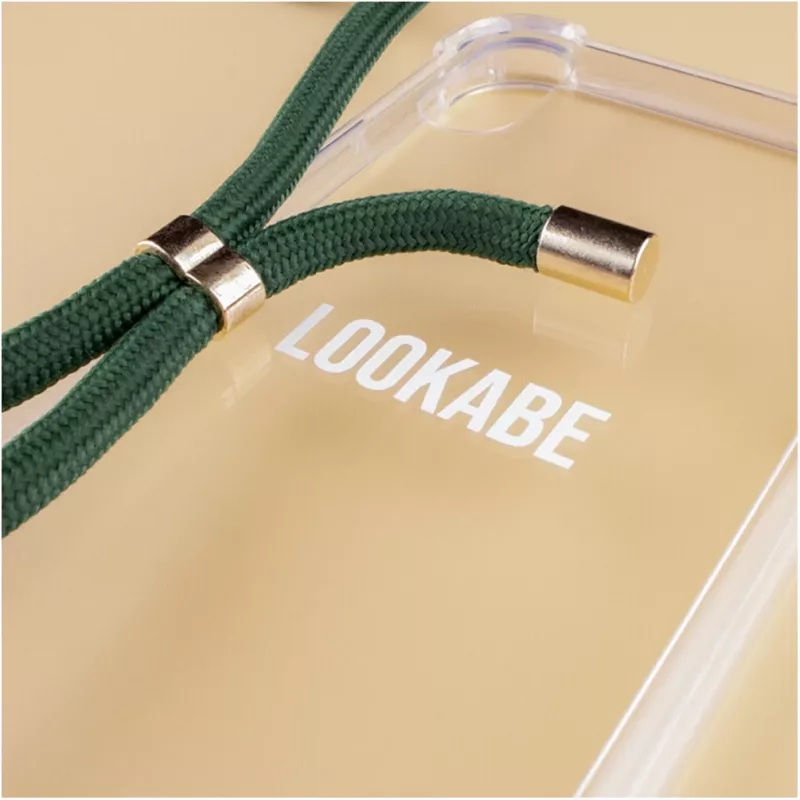 Funda con collar para teléfono Lookabe para iPhone 7/8 Plus — oro con correa verde