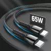Cable de carga USB Type-C ColorWay CW-CBPDCC040-GR, 65W PD, 1 m, verde