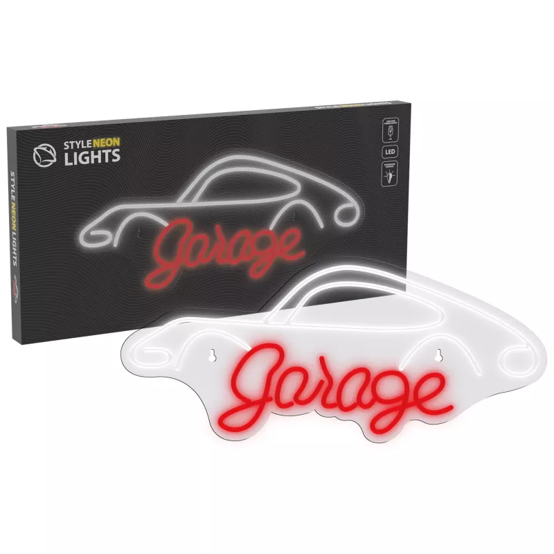 Luz de neón decorativa MANTA SNL95WH blanco-rojo — iluminación bicolor estilo neón