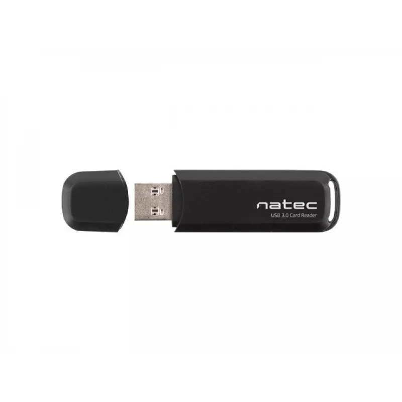 Lector de tarjetas NATEC Scarab 2 USB 3.2 Gen 1 Type-A — compatible con MicroSD/SD, 5000 Mbit/s, negro