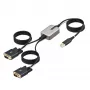 StarTech.com cable adaptador de 13ft (4m) de 2 puertos USB a serie, tornillos/tuercas DB9 reemplazables, retención de COM, USB-A a DB9 RS232, FTDI, protección ESD de nivel 4, Windows/macOS/ChromeOS/Linux – construcción robusta en TPE