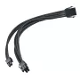 SilverStone PP07E - Cable de extensión de alimentación - PCIe Power de 8 pines (6+2) (M) a PCIe Power de 8 pines (H) - 30 cm - Negro (SST-PP07E-