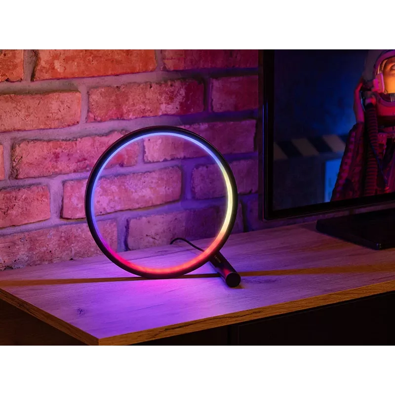 Lámpara de mesa TRACER Ambience Smart Circle LED RGB — círculo LED inteligente decorativo