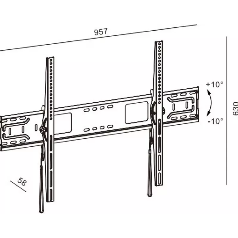 Soporte de TV TB TB-951 para televisores de hasta 120 pulgadas, carga máxima 100 kg, VESA 900×600