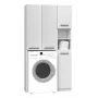 Armario de baño Top-E-Shop MARPOL DD BI – independiente, blanco, 10 estantes