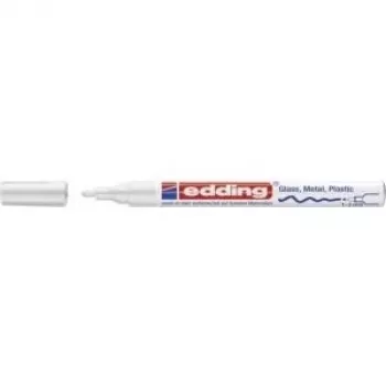 Rotulador permanente punta pincel Edding 751 blanco 10 unidades