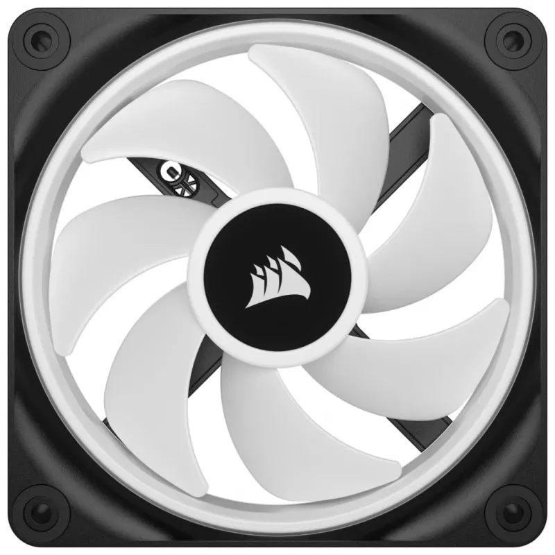 Corsair CO-9051001-WW iCUE LINK QX120 RGB ventilador de caja, 120 mm, PWM, con sensor de temperatura, negro
