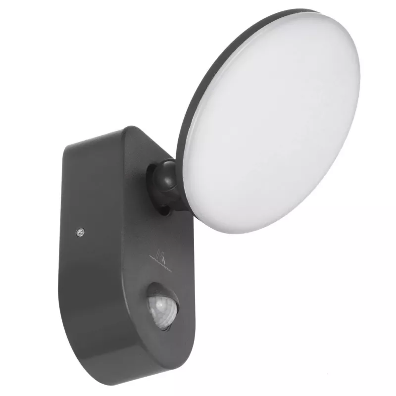 Lámpara de pared LED MACLEAN MCE367 con sensor PIR, lámpara de pared exterior con detector de movimiento