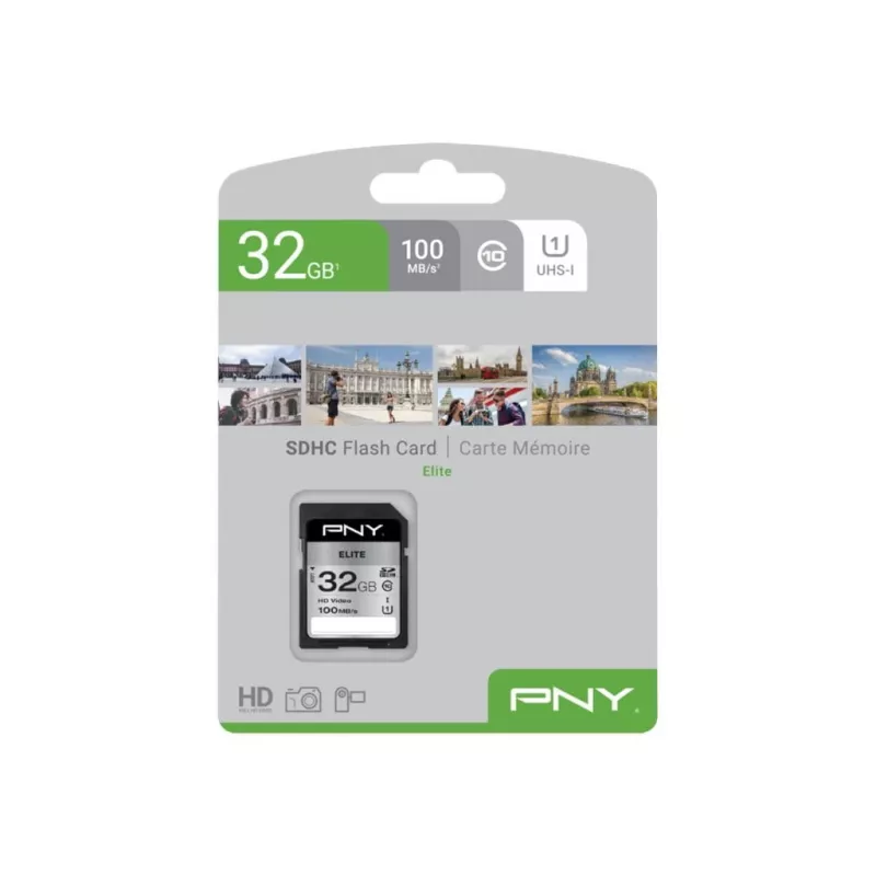 Memoria flash PNY 32 GB SDHC UHS-I Class 10 P-SD32GU1100EL-GE