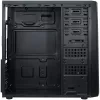 Caja INTER-TECH B-42 Black Midi Tower, ATX, 2xUSB2.0, tira LED azul, fuente de alimentación opcional