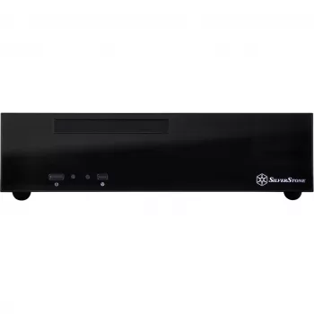 SilverStone MILO ML09 - sobremesa - Mini-ITX - sin fuente de alimentación (SFX12V) - negro - USB/audio (SST-ML09B)