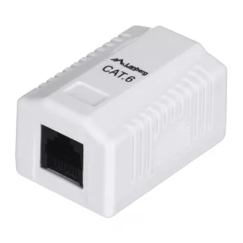 Toma de conexión LANBERG RJ-45 OU6-0001-W, Cat6, blanco