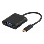 Adaptador de cable de vídeo Deltaco USBC-1098