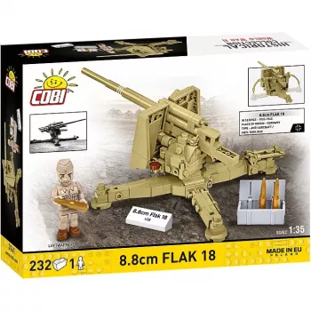 Maqueta de bloques de construcción Cobi 8,8-cm-Flak 18 – 232 piezas, escala 1:35