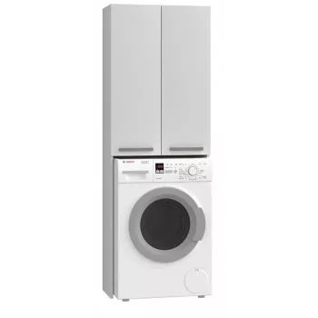 Armario de baño Top e Shop POLA DD BIEL – de pared, marco blanco, 4 estantes