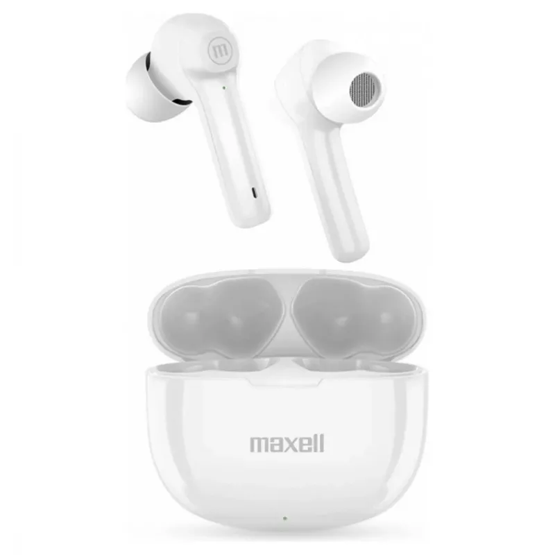 Maxell Dynamic+ auriculares inalámbricos con funda de carga Bluetooth blanco