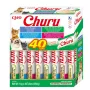 Snacks de alimento húmedo INABA Churu Variety Box — atún, 40 sobres de pasta de 14 g, sin cereales, sin gluten