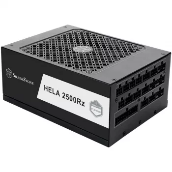 HELA 2500R, fuente de alimentación para PC negra, 4x 12 pines High Power GPU, 7x PCIe, gestión de cables, 2500 vatios